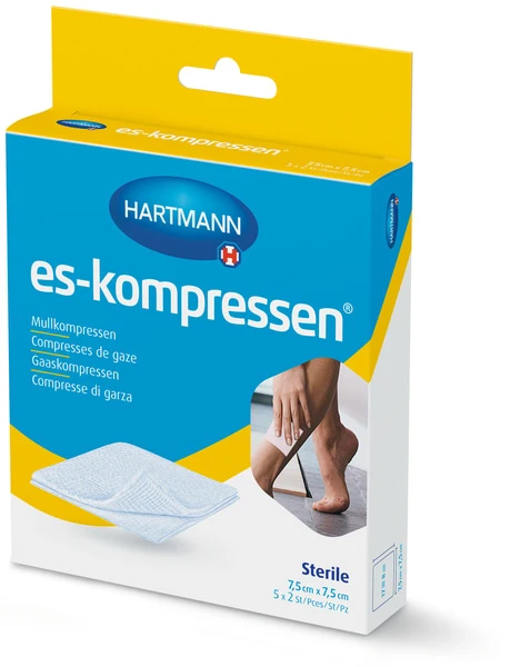 ES-Kompresse steril, 17-fädig, 8-fach