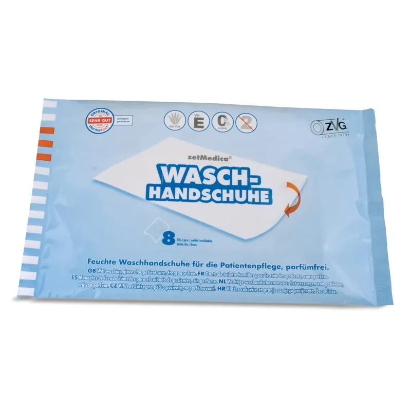 Feuchte Einmal-Waschhandschuhe, antibakteriell