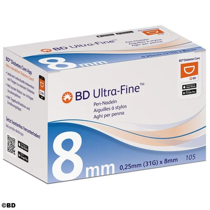 BD Ultra-Fine Pen-Nadeln 6mm 31G / 105 Stück