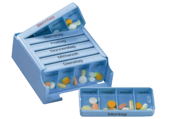 Medi-7, Medikamentendosierer für eine Woche