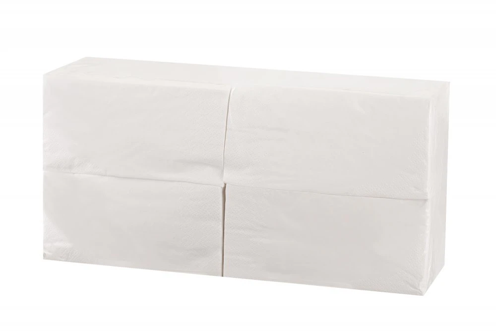 Servietten weiß 33x33cm 1-lagig 1/8-Falz 100% Zellstoff 300