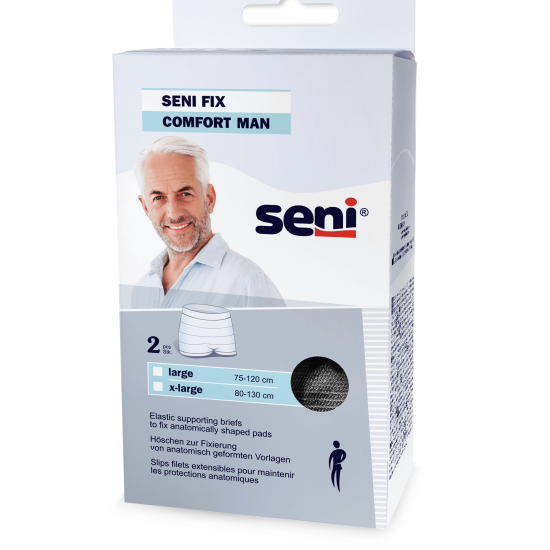 Seni Fix Comfort Man Black elastische Höschen zur Fixierung von Inkontinenzvorlagen 2 Stück