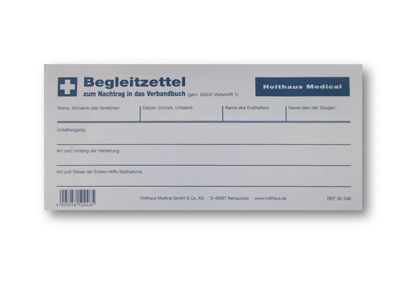 Begleitzettelblock 25 Blatt