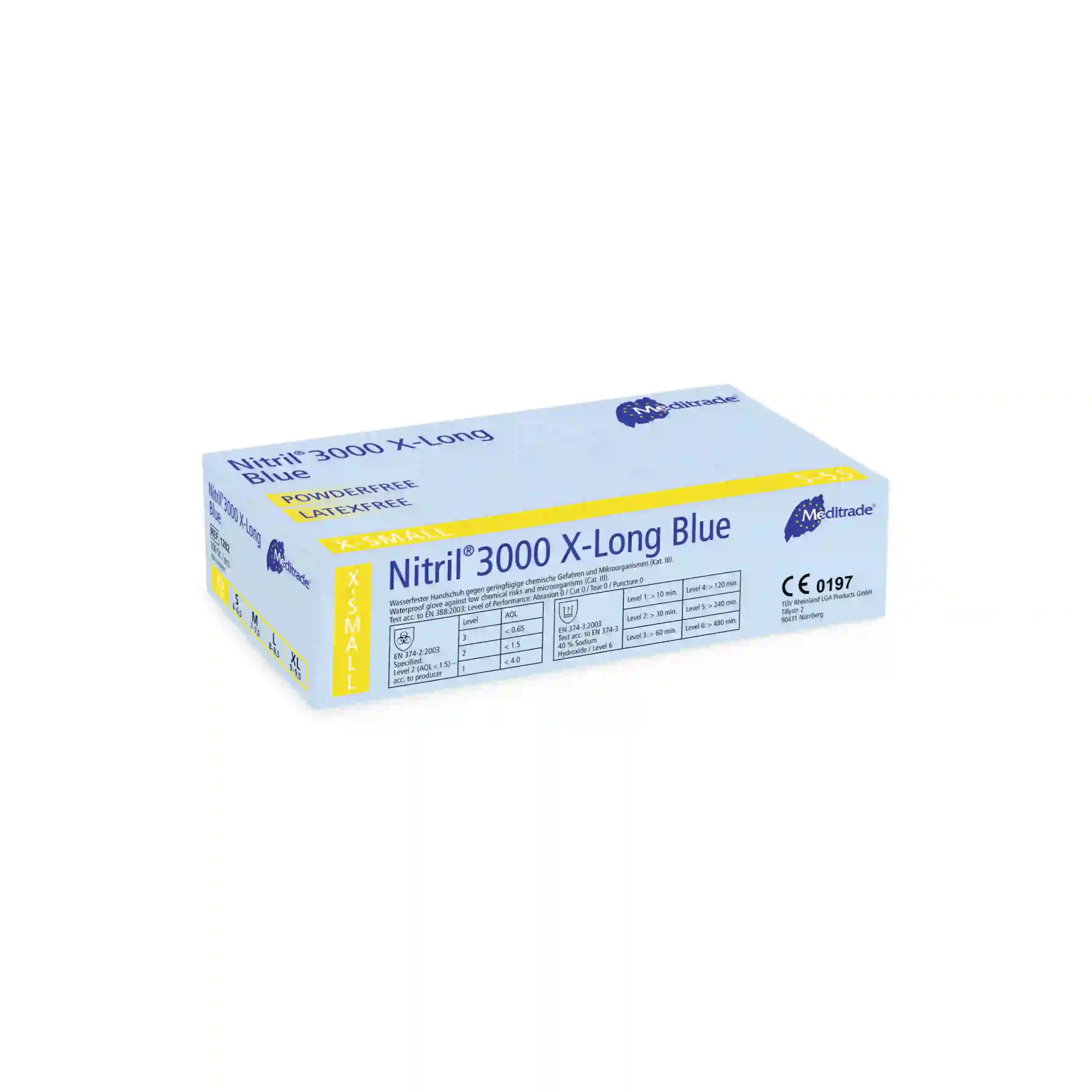 Meditrade Nitril® 3000 X-Long Blue 100 Stück