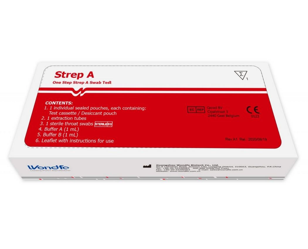 Wondfo Streptokokken Gruppe A Schnelltest Selbsttest Strep A
