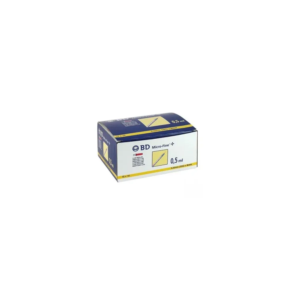BD Micro-Fine + Insulinspritze U40 0,5ml 8mm 30G / 100 Spritzen