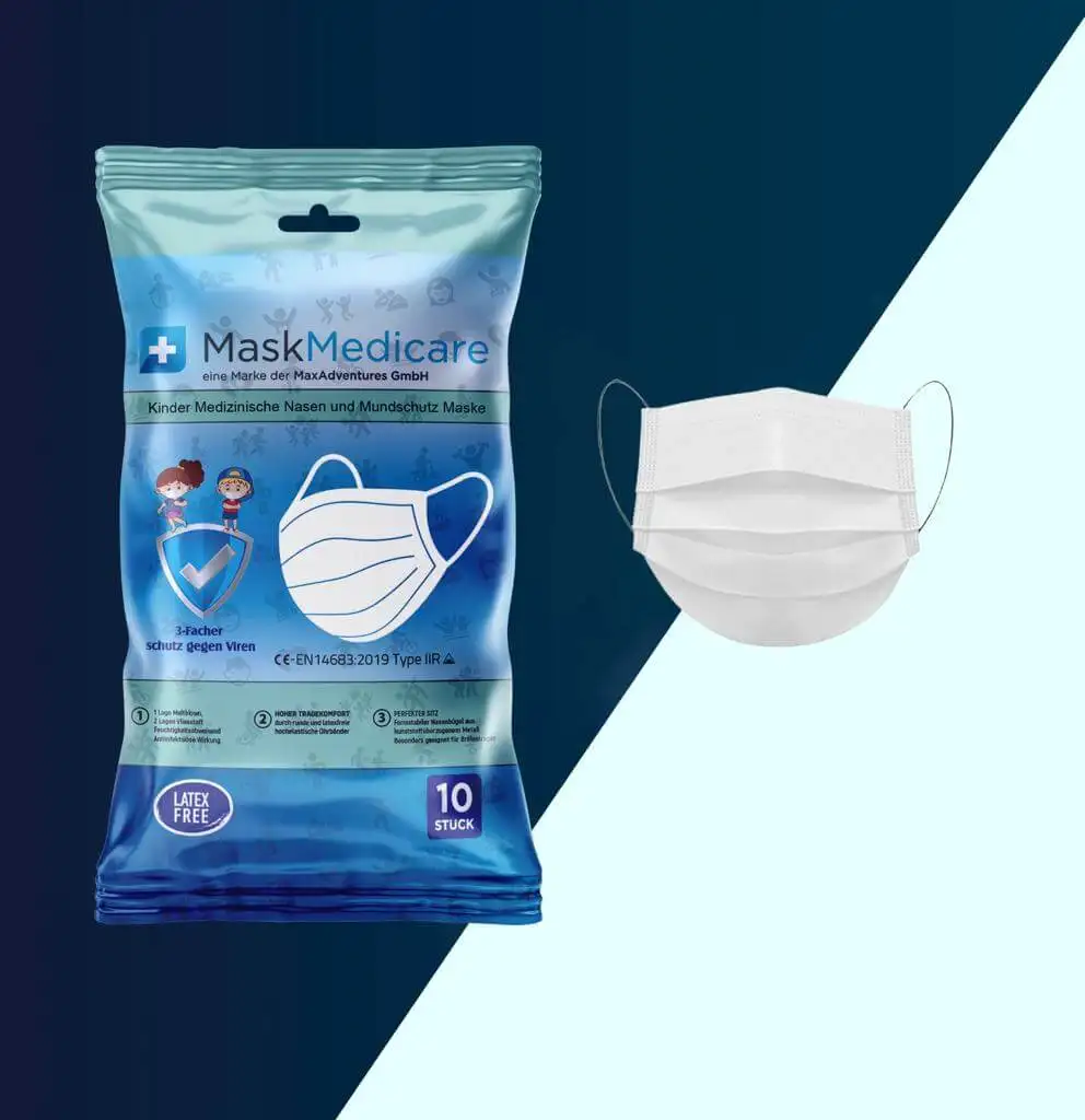 Kids 3-lagige MaskMedicare TYP IIR MNS versch. Farben