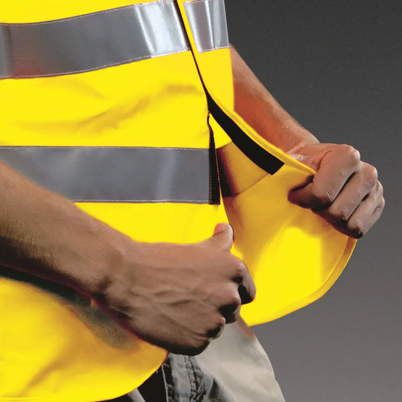 Warnweste ohne Tasche gelb ISO 20471, Klasse 2